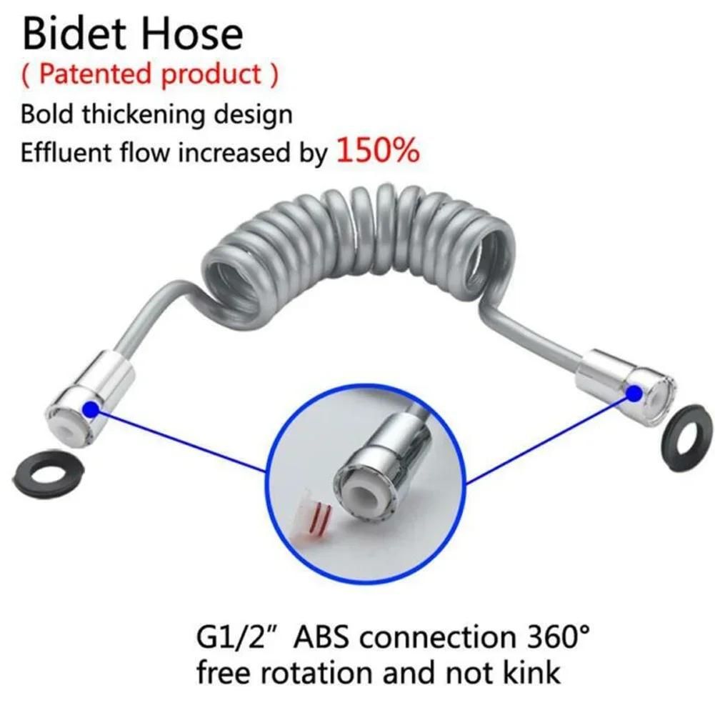 Пластиковый пружинный гибкий душевой шланг для водопровода, туалета, биде, распылителя, сантехнический шланг, аксессуары для ванной комнаты China Mainland