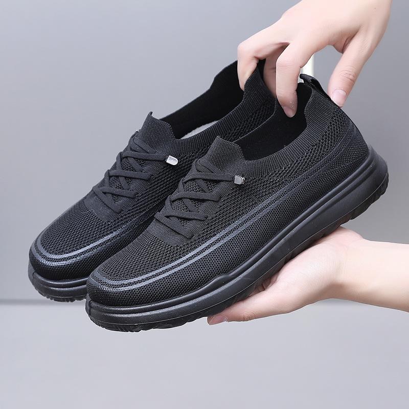 

Мужские 2025 Весна/Осень Повседневные Мягкая Подошва Слипоны Обувь для Папы: Износостойкий и универсальный 38 чёрный