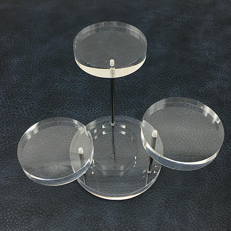 Acrylic Three-Tier Rotating Ring Display Stand