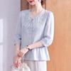 Elegante Blusa in Chiffon per Donne di Mezza Età