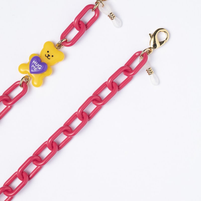 

MYBOO Моя маска Мишка Тедди + Цепочка для очков - красная red