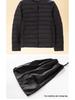 2024 Women's Lightweight Down Jacket, Short, Round V-Neck, Warm, Collarless, Slim Fit, Plus Size, Autumn/Winter Coat