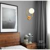 Modern Circle Led Wall Light Glass Ball Wall Lamp Living Room Bathroom Bedroom Bedside Entrance Porch Indoor Lighting Decor Lamp