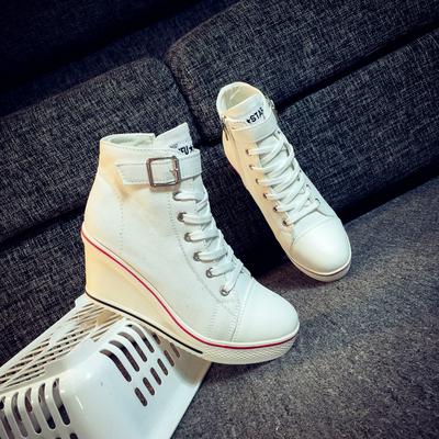 Women Casual Sport Outdoor Office Shoes Platform Casual Shoes Wedge Shoes High Top Sneakers