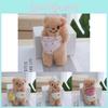 Cute Butter Bear Plush Toy Keyring Soft Fluffy Adorable Bag Accessory Gift