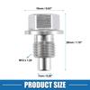 A ABSOPRO Car Engine Magnetic Drain Plug Stainless Steel with Copper Washers 2 Pack M12x1.25