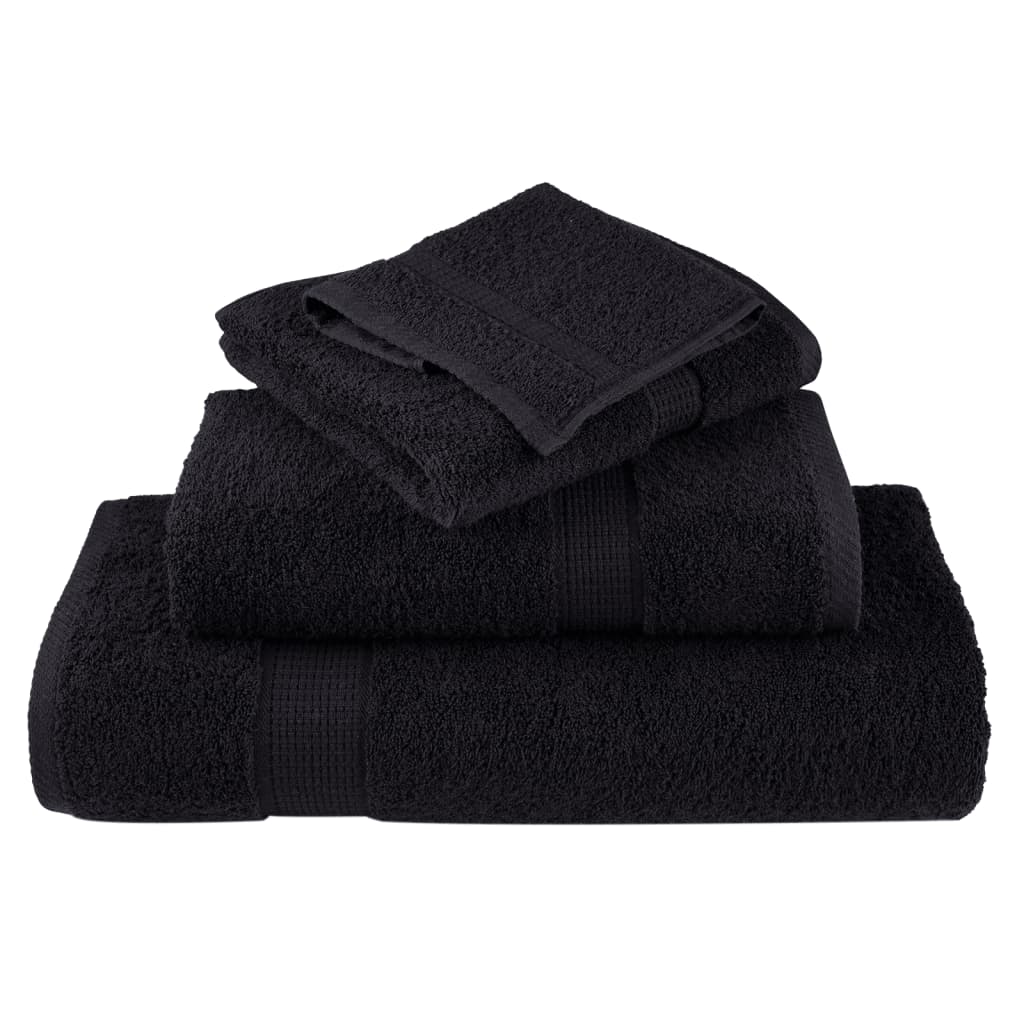 Premium Washcloths SOLUND 10 pcs Black 30 x 30 cm 600 g m²