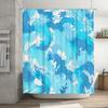 Modern Bathroom Decor: Green Forest River Shower Curtain Set for Bathtub, Waterproof Fabric with Hook Rings Perfect Gift Idea