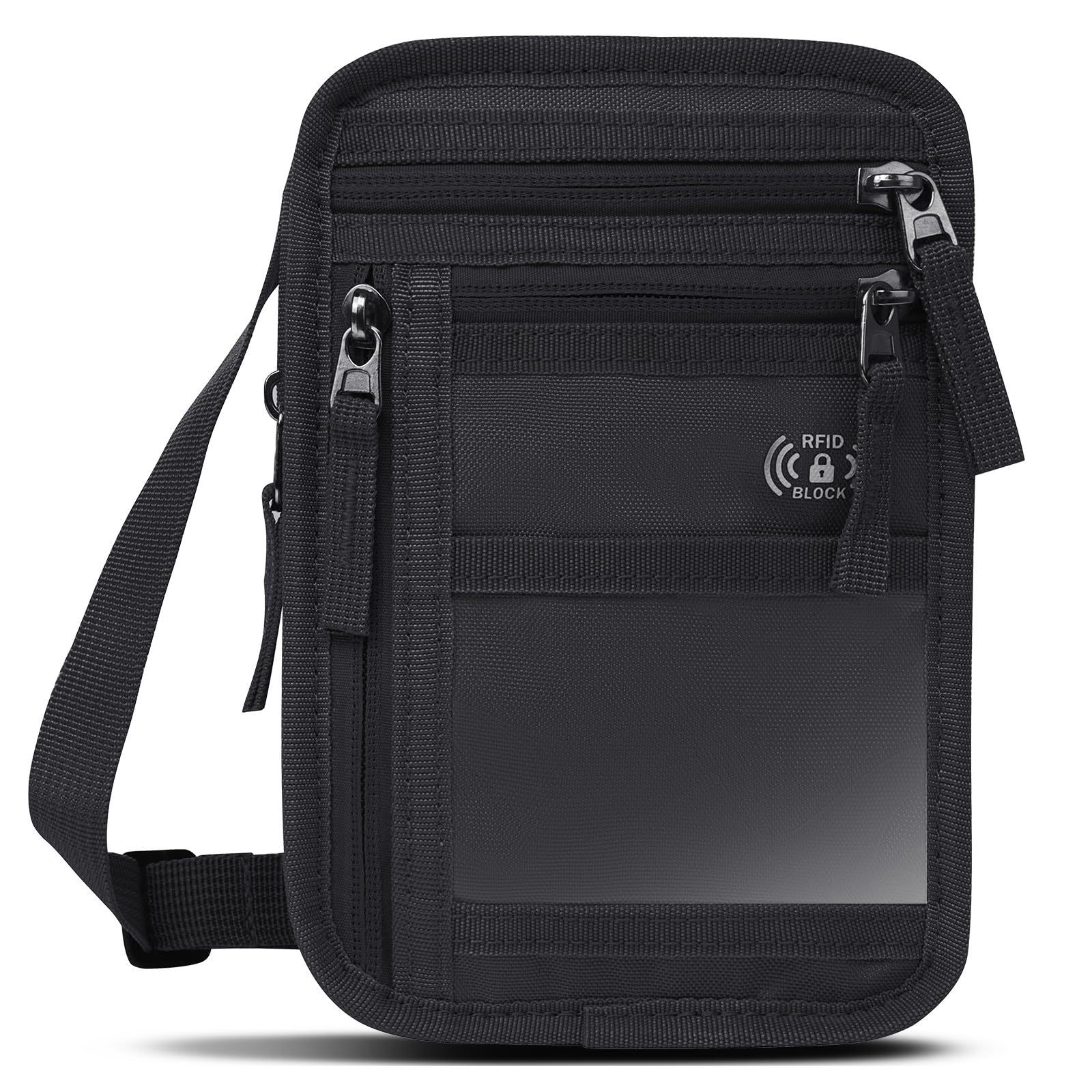 

Паспорт Скимминг Шея Безопасность Паспорт Вода Зарубежный Бизнес 9 Карманов [OPOALO] Чехол, RFID, Профилактика, 3-сторонний, Подвесной, Через Плечо, Мешочек, Чехол, чёрный