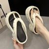 Fashion Star Rivets Chunky Wedge Flip Flops Women Summer Clip Toe Eva Platform Slippers Woman Punk Style Thick Bottom Sandals Female