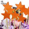 10Pcs Glitter Star Cupcake Cake Topper Party Supplies Birthday Wedding Decor