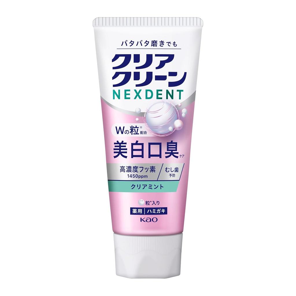 Clear Clean NEXDENT Whitening Mouth Odor Mint Quasi-drug Toothpaste High Concentration Fluoride (1450 Ppm) Cavities Bad Breath Contains Antibacterial