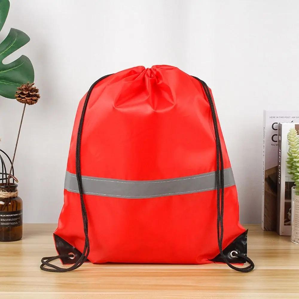 New Ruched Nylon Drawstring Backpacks Canves Sports Fitness Shoulder Bags Large Capacity Students School Bag