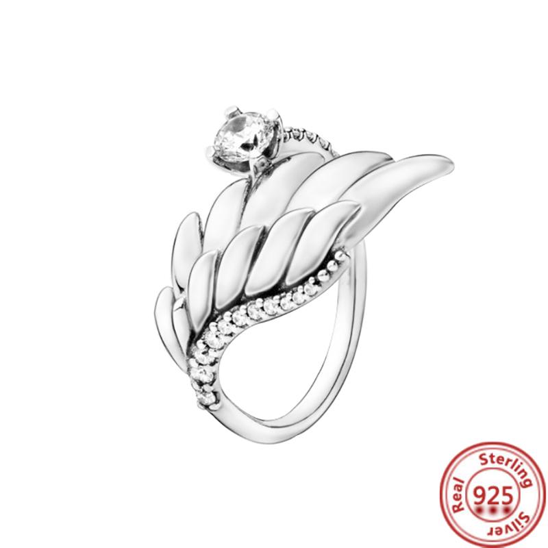 925 Sterling Silver Crown Heart Flower Wing Zircon Sparkling CZ Pantaro Rings for Women Fine Jewelry Anniversary Gifts