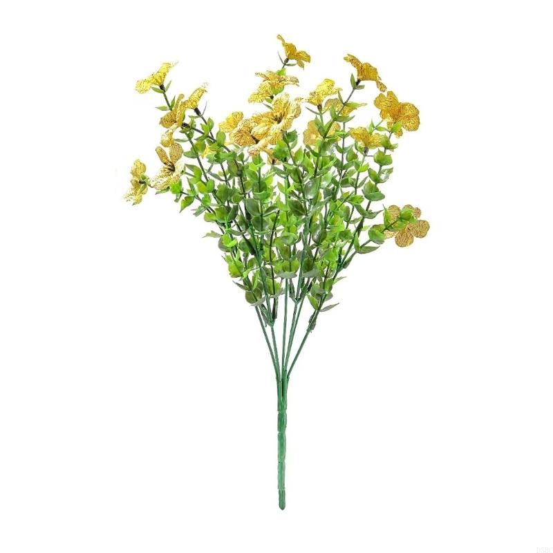 Simulation Flower Artificial Flower With Flexible Iron Wire for Tabletop Bookshelf Display Wedding Decoration