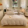 Cexuan White Goose Down Duvet & Cotton 4-Piece Bedding Set