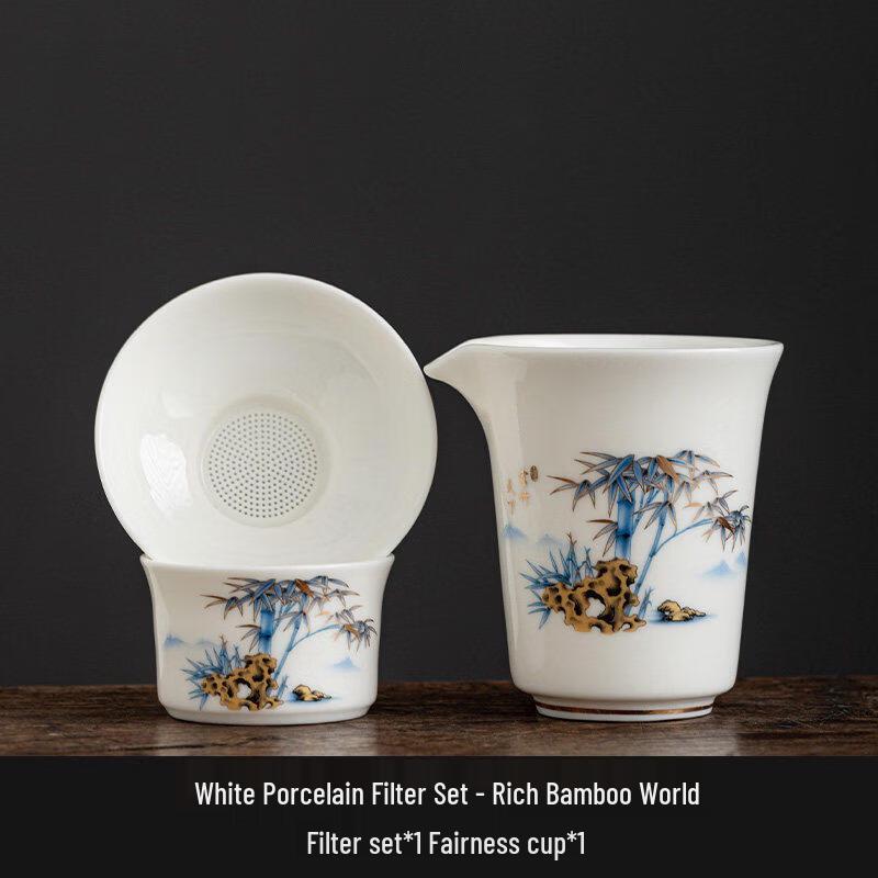 Chaxun White Porcelain Tea Set - Fu Jia Tian Xia