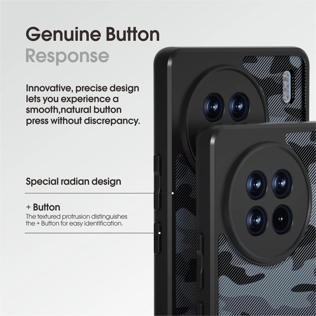 (Comes with Wrist strap)IBMRS for Vivo X90 Case, Anti-Fingerprint Technology Prevents Oily Smudges Frosted Coating Feels Velvety Soft Camo Phone Cover