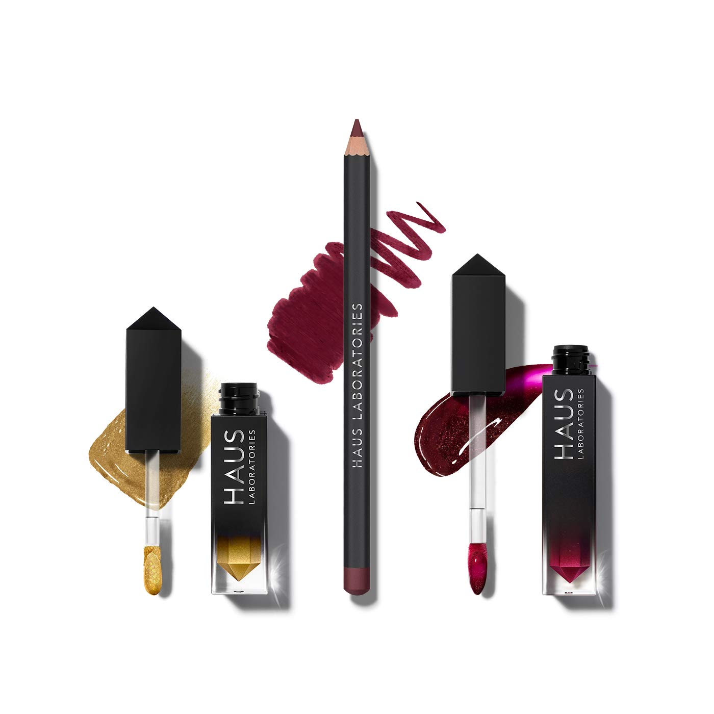 

HAUS LABORATORIES HAUS of Collections set Lip Lip Liner of 3-piece All-Over Color, Gloss, (HAUS Rockstar)