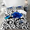 Luxury Leopard Duvet Cover Queen Bedding Sets, Black Comforter Quilt Cover, Cheetah Print Gifts for Men B