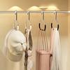 4pcs Metal Non-Slip Hangers with Silicone Grip - Versatile Round Hooks for Scarves, Ties, Hats, Bags & Clothes - Space-Saving Wardrobe Organizer