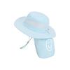 Summer children's hat outdoor outing visor solid color breathable sunscreen hat large brim shawl neck bucket hat