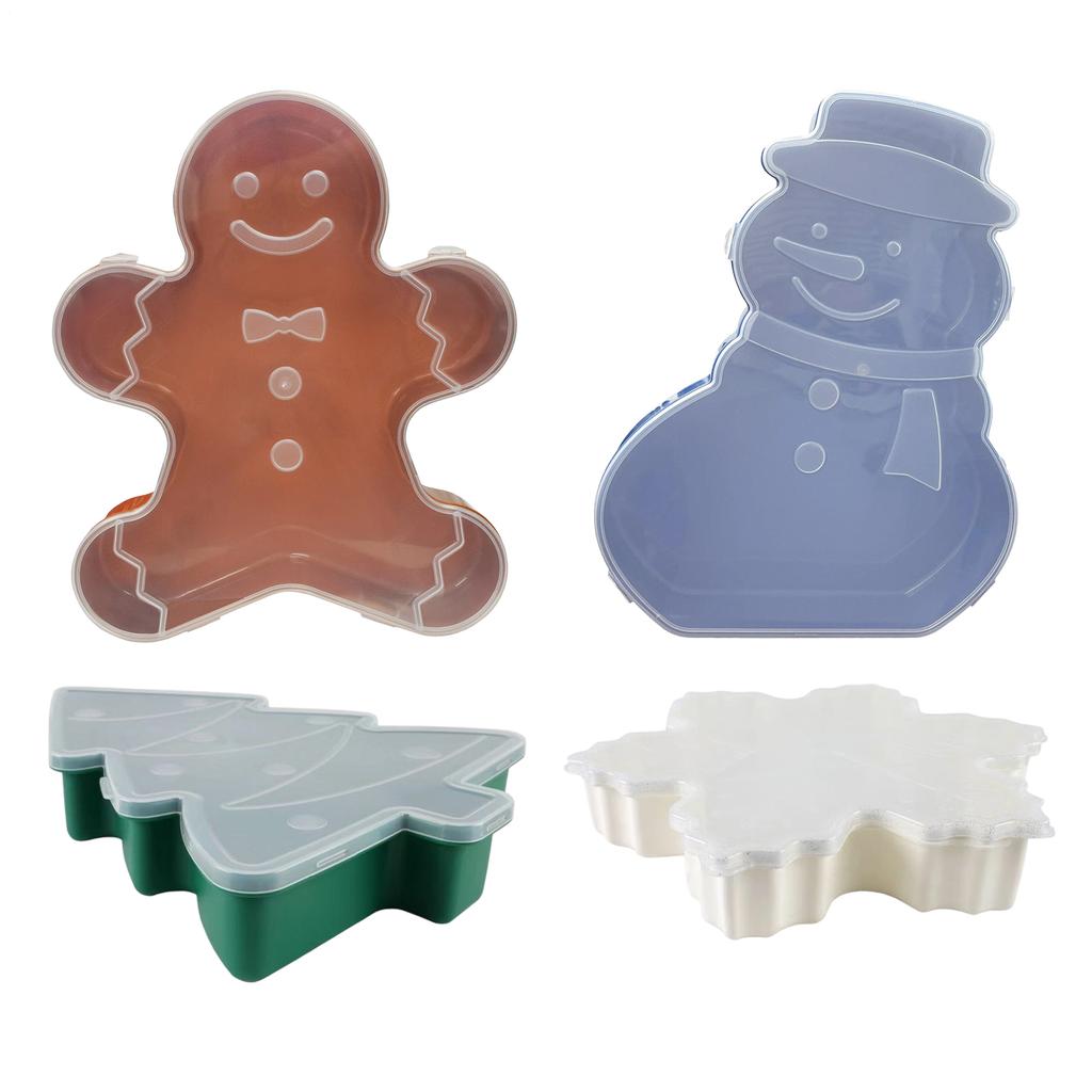 Christmas Candy Tray Serving Tray with Lid Christmas Cookie Boxes for Treats Nuts Fruit Popcorn Dip Dessert Party Table