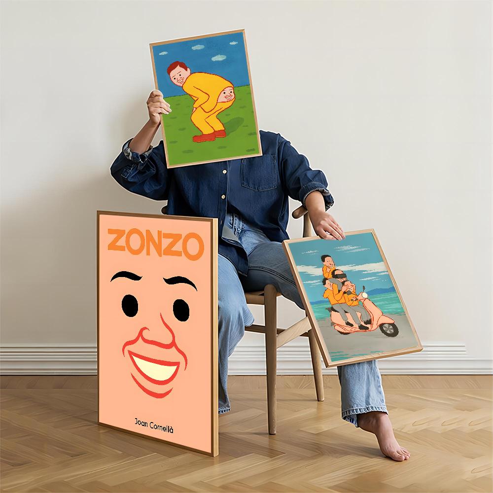 Joan Cornella Zonzo Comics Kunst Vintage Poster Klebrige Retro Kraft Papier Aufkleber DIY Room Bar Cafe Kawaii Room Decor