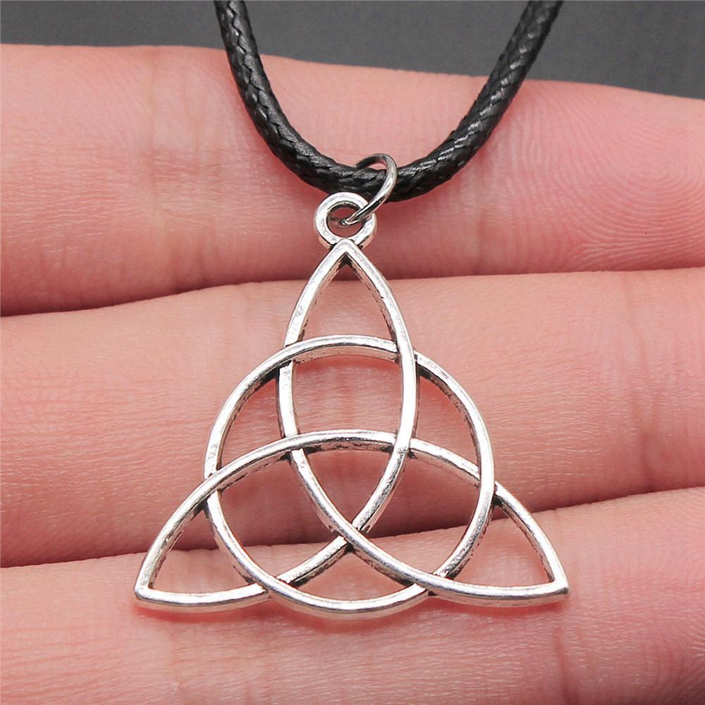 Hexagram Celtic Knot Mystical Amulet Pendant Antique Bronze Metal Couple Choker Necklace Hot Sale
