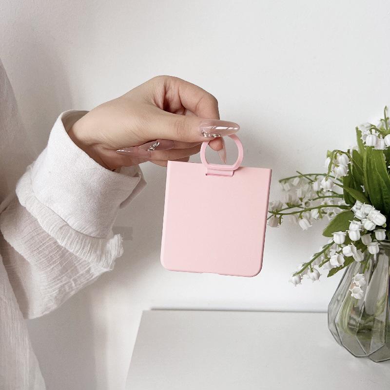 Fashion Macaron Solid Color Anti-Drop Ring Case for Samsung Z Flip7