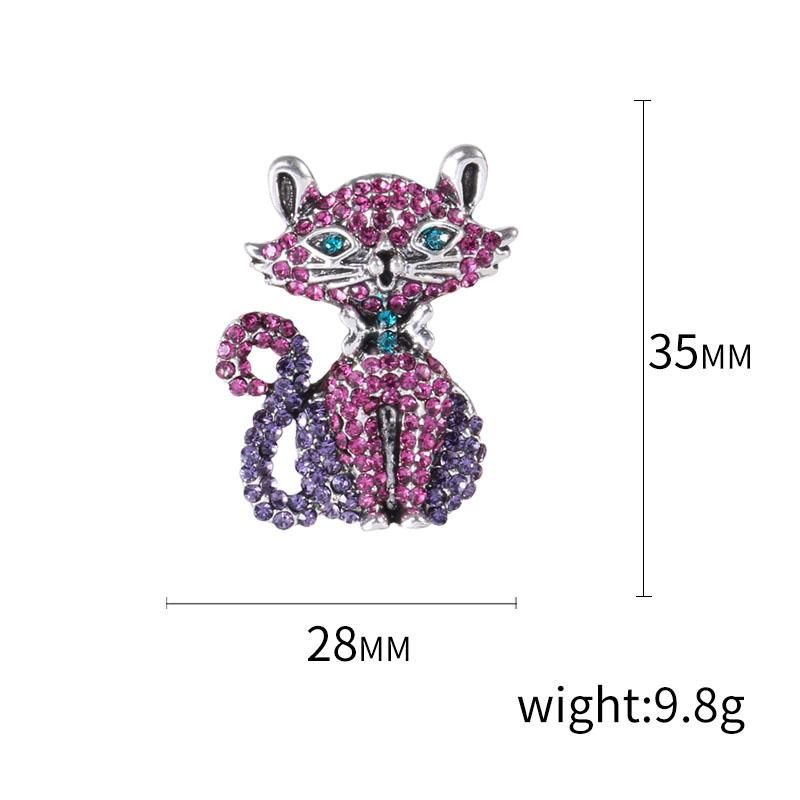 

Эмалевые броши в виде кошки для женщин, унисекс, стразы, животные, булавки, банкет, вечеринка, рюкзак, подарки, ювелирные изделия, аксессуары