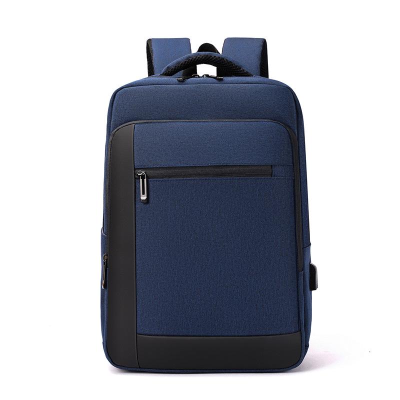 

Backpack Contrasting Color Fashion Business Backpack USB Charging Backpack Computer Bag Casual Outing Shoulder Bag Handbag Handbag синий