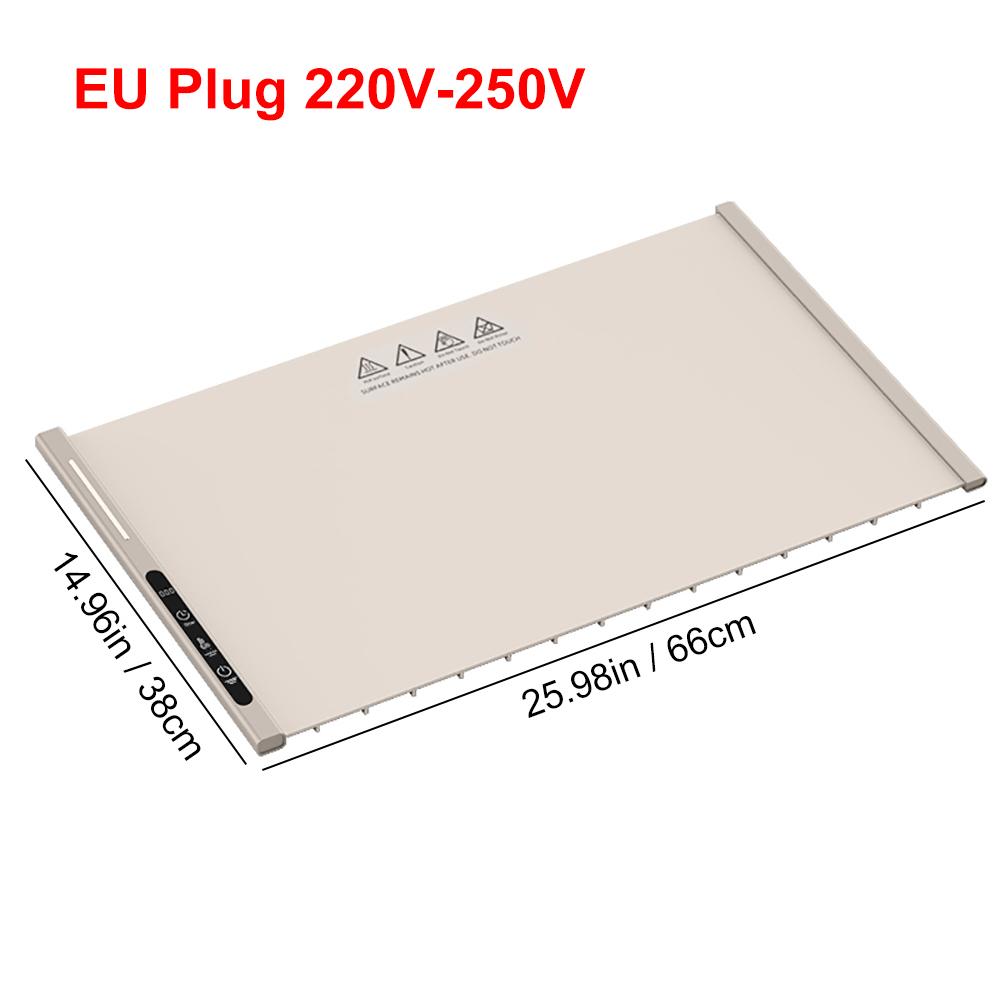 Electric Heating Plate Silicone Dining Table Food Warmer Mat Fast Warming Food Coffee Heater Tray Foldable Food Warming Plate EU