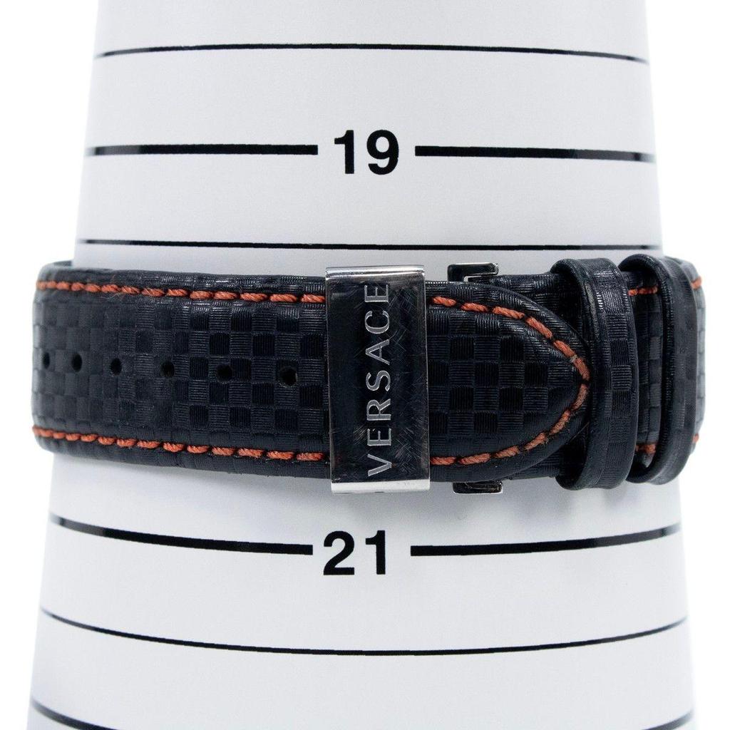 Used Versace Watch Men's Mystic Sports VFG040013 Black Chronograph Medusa Logo Mark Brand Beautiful