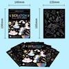 Kit de Tarjetas de Papel para Pintar Scratch Art de Color Arcoíris Mágico de 9 Piezas/set Tablero de Dibujo de Animales de Dibujos Animados Juguetes de Dibujo Juguete Educativo DIY