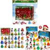 Christmas Kids Bath Toys Set With Squeaky Rubber Ducks For Holiday Play