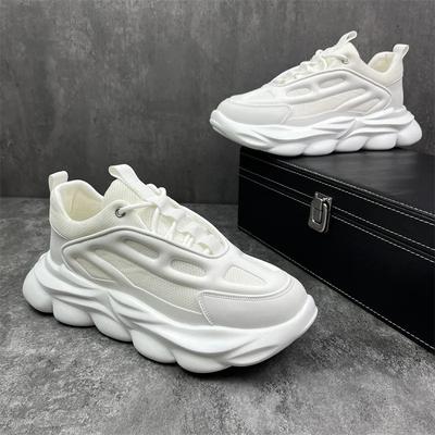 Modne Nowe Męskie Sneakersy Modne i Wszechstronne Buty Casualowe z Oddychającą Siateczką i Grubą Podeszwą Zwiększające Wysokość Buty do Biegania