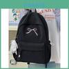 University Student Nylon Backpack With Butterfly Knot Design And Air Cushion Straps For Daily Use