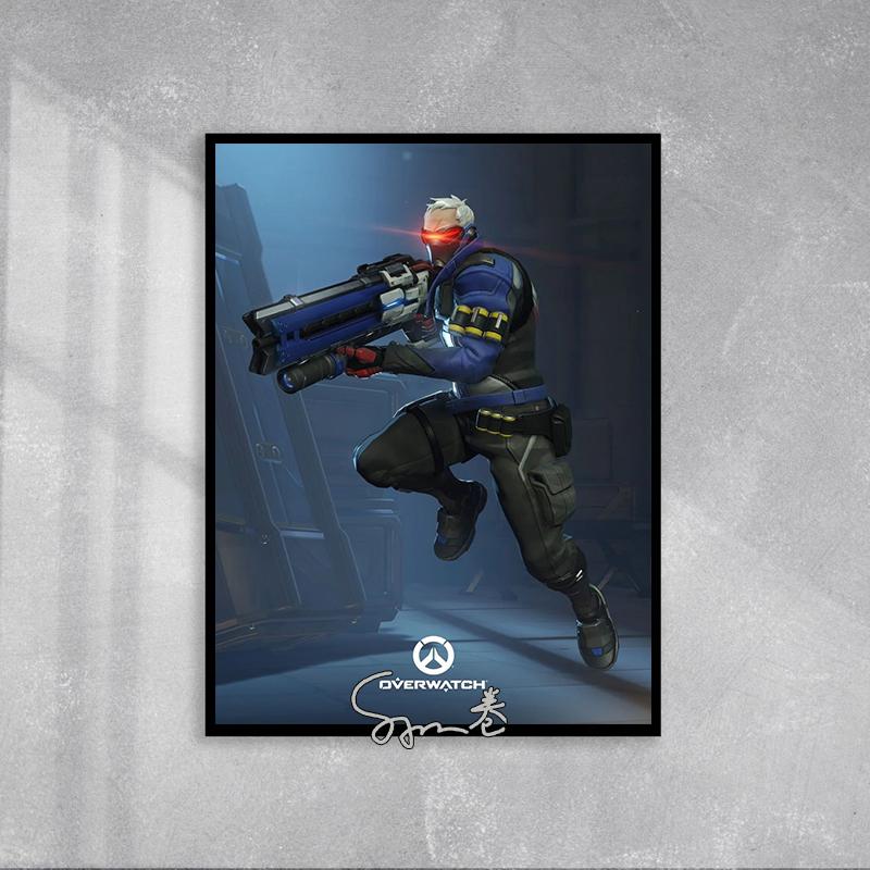 Overwatch Game Character Poster Canvas Printing Overwatch 3D Characters Wall Art Picture Video Game Wall Decor for Gaming Room