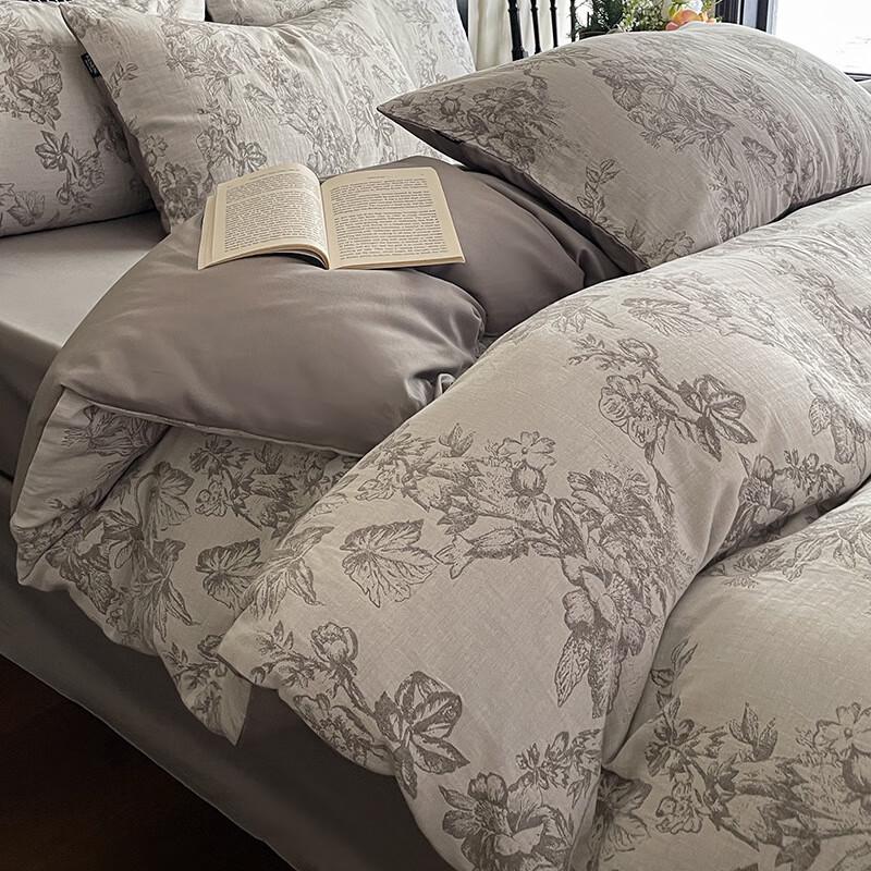 Luowei 60s Washed Cotton Jacquard Bedding Set