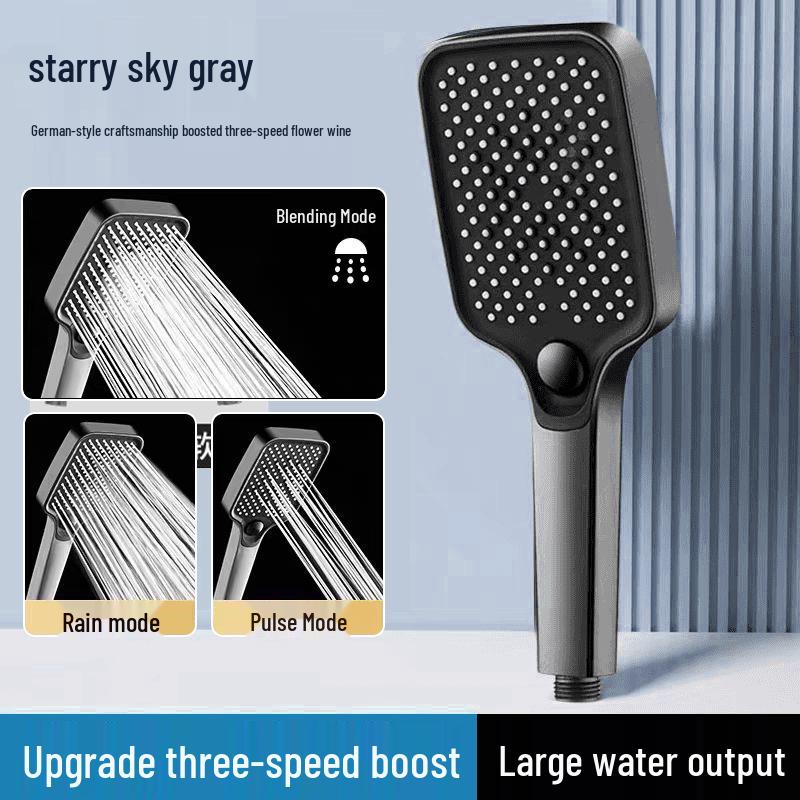 High-Flow Handheld Pressurized Shower Head Set