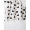 Zaprha 2025 New Arrival Western Style Youthful-Looking Loose Polka Dot Hanging Collar Temperament Leisure Short Top for Women 1608052