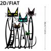 1PC Nordic Style Cute Cartoon Cat Wall Decoration Murals Home Courtyard Garden Art Decoration Hanging Wall Decoration Crafts