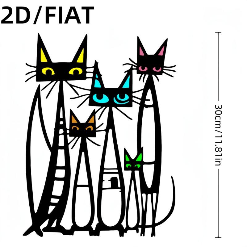 1PC Nordic Style Cute Cartoon Cat Wall Decoration Murals Home Courtyard Garden Art Decoration Hanging Wall Decoration Crafts