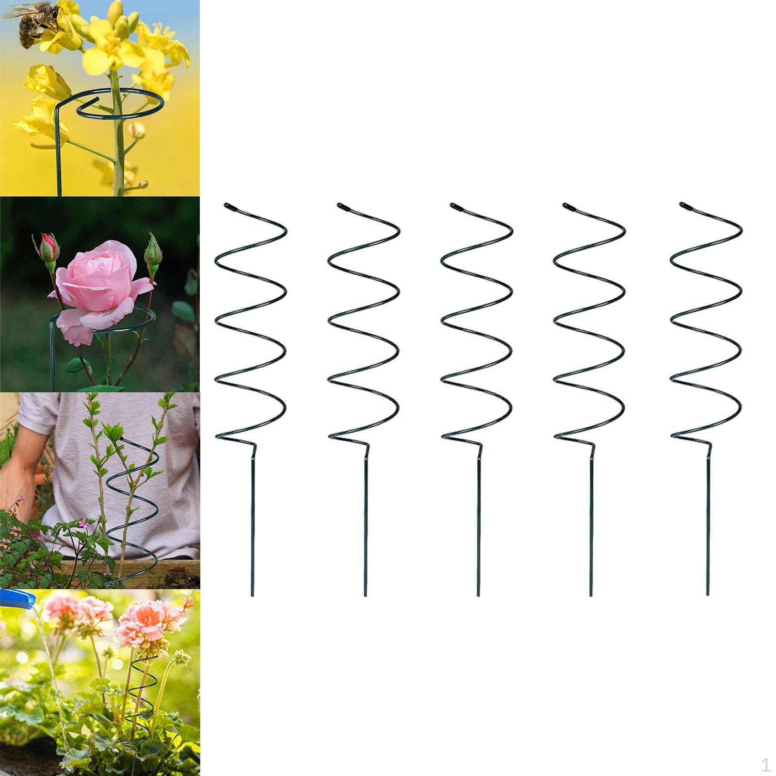 

Climbing Plant Stakes Garden Trellis Accessories Reusable Easy Installation Tools Tomato Twist Spiral 5pcs