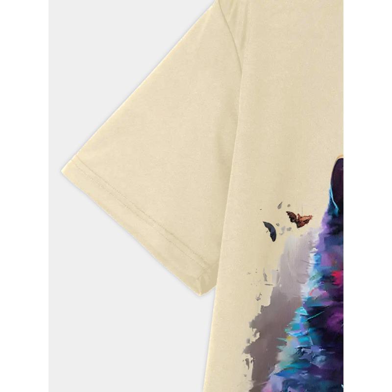 Short Sleeve T-shirt for a Boy Korean Cute Fluffy Gamer Cat Children's Clothes 2024 Kids Spring Clothes Tops Top Shirts T-shirty