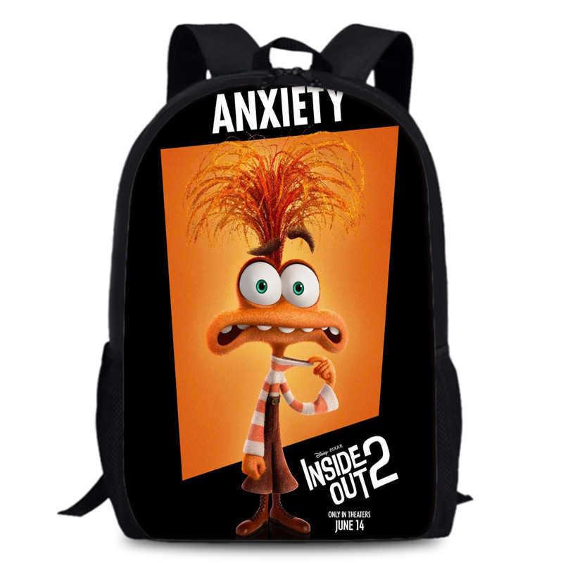 Spacious 15-inch Inside Out 2 Backpack Durable Oxford Cloth School Book Bag