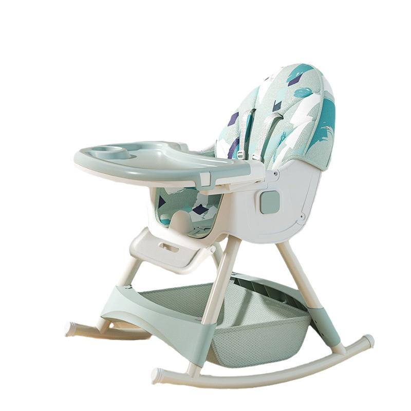 Foldable Portable Baby High Chair with Wheels - Adjustable & Modular Dining Seat for Children