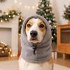 Warm Fleece Animal Hood with Drawstring | Cold-Weather, Dog Neck Warmer