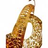 Creative Pastry Tray Retro Golden Glass Plate Craft Fruit Plate  Office